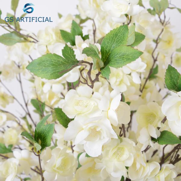 Table Decorative Silk Artificial Peach cherry / White Flower Tree