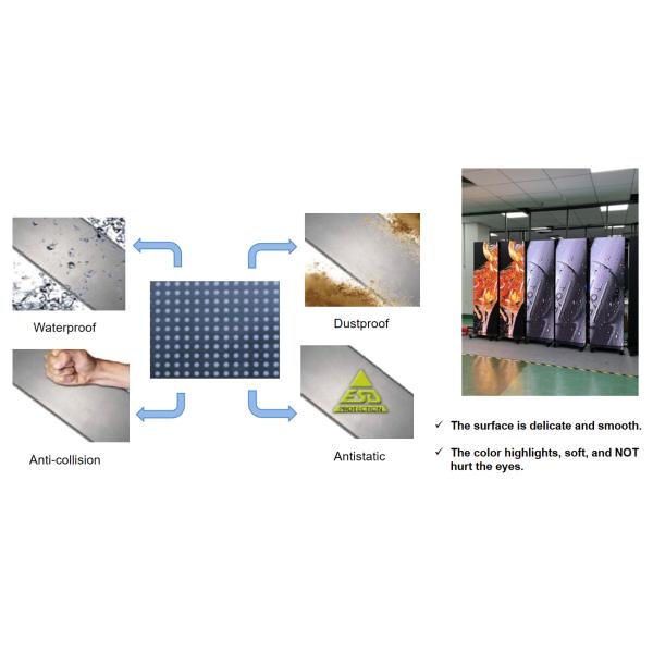 COB LED Poster Display side angle view demonstrating wide viewing angles