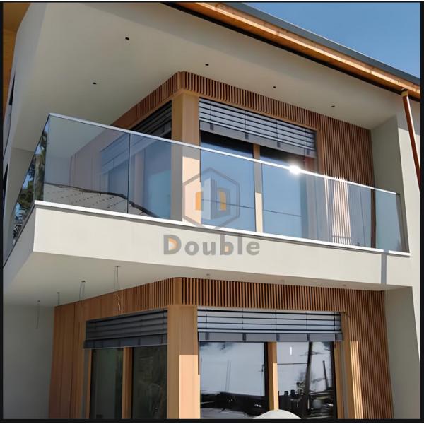 Modern Aluminum Glass Balcony Railing - Corrosion Proof & Quick Assembly