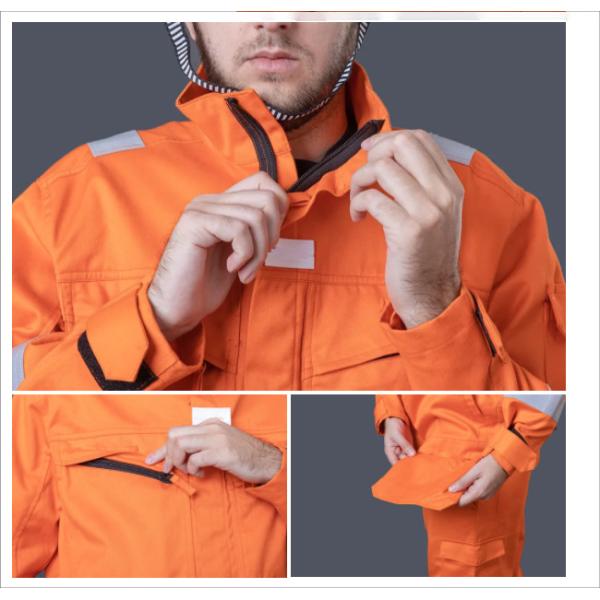 65% Cotton 35% Polyester Lightweight Fire Retardant Safety Coverall Uniforms with EN Standard or AS/NZS Standard