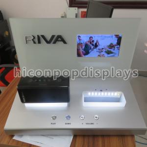 China Mini Speaker Counter Display Units With Point Of Sale LCD Screen on sale
