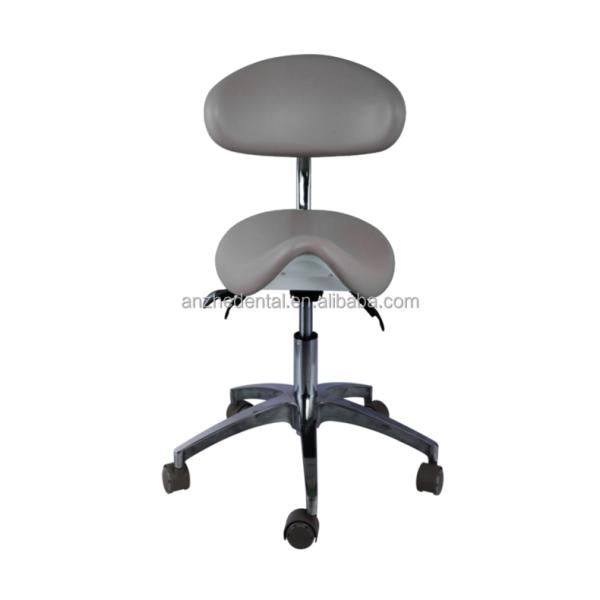 5 Universal Wheels Dentist Stool Green Color Metal Base Dentist Saddle Chair