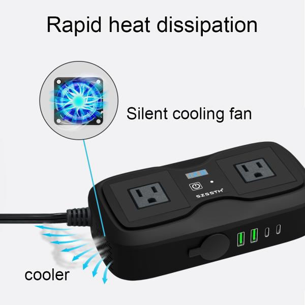Power Up Your Journey: 200W Car Inverter with 2 AC Sockets & Dual USB-C | Stay Connected on the Road