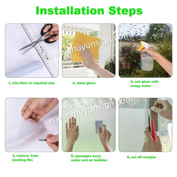 Heat Insulation Frosted Window Film For Windows Privacy Protection