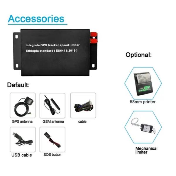 GPS Road Speed Limiter Vehicle Intelligent Speed Assistance (ISA) System For Ethiopia
