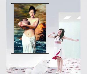 China PLASTIC LENTICULAR lady portrait painting 3d moving portrait photo with plastic lenticular material on sale