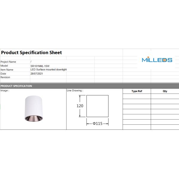 15W DALI dimmable hotel hotel lobby Anti glare Round led surface mounted downlight gold reflective cup COB downlight