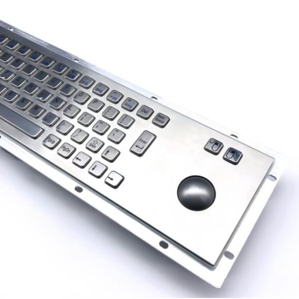 Dustproof Panel Mount Metal Waterproof Keyboard Esay Clean With 38mm Trackball