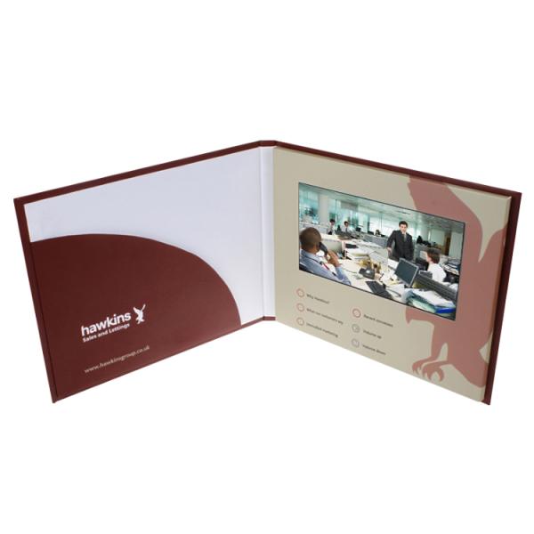 5 Inches Screen LCD Video Greeting Card High Resolution LCD Brochure Card