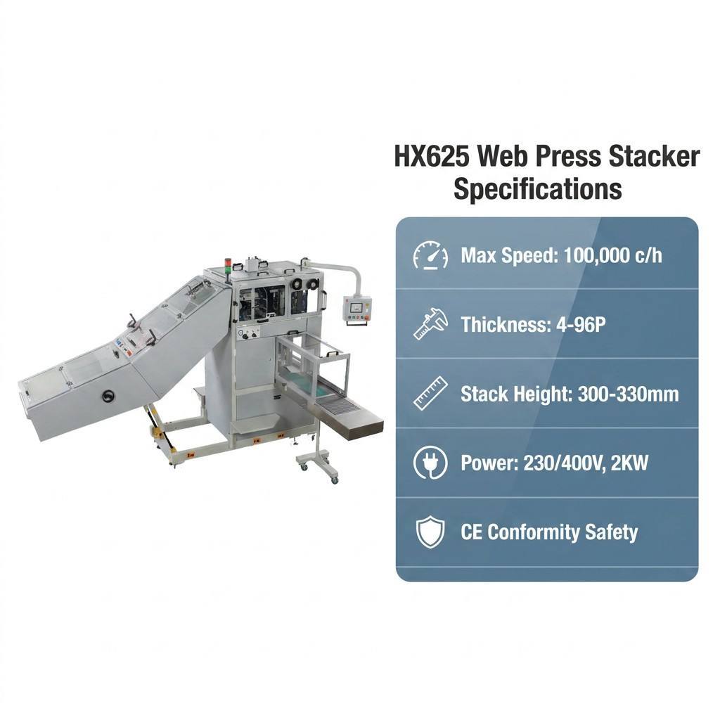 HX625 Web Press Stacker Featuring Easy Maintenance Convenient Access And Simple Operation