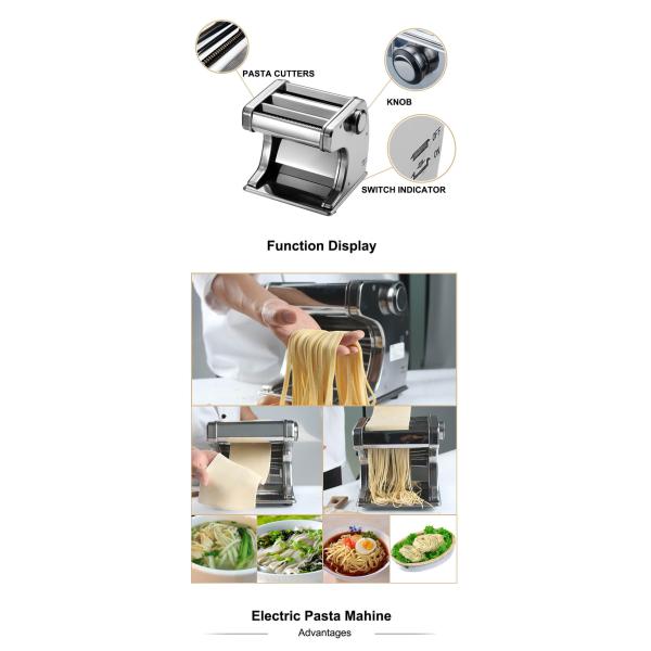 Homemade 70W Electric Pasta Maker 180mm Lasagne Fettuccine Spaghetti