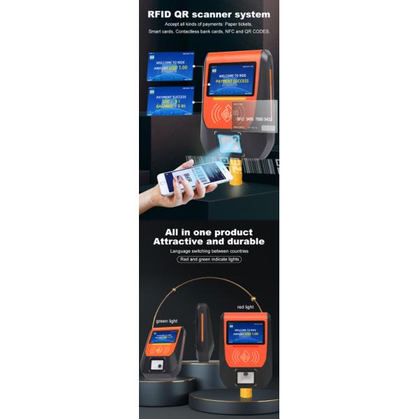 Android 4G Transport Validator NFC Reader Qr Code Bus Validator