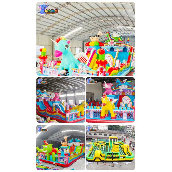 Elephant Theme Inflatable Bouncy Castle Inflatable Trampoline Park Outdoor