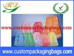 Colorful HDPE Material Drawstring Plastic Bags with Bottom Retail or Clothes