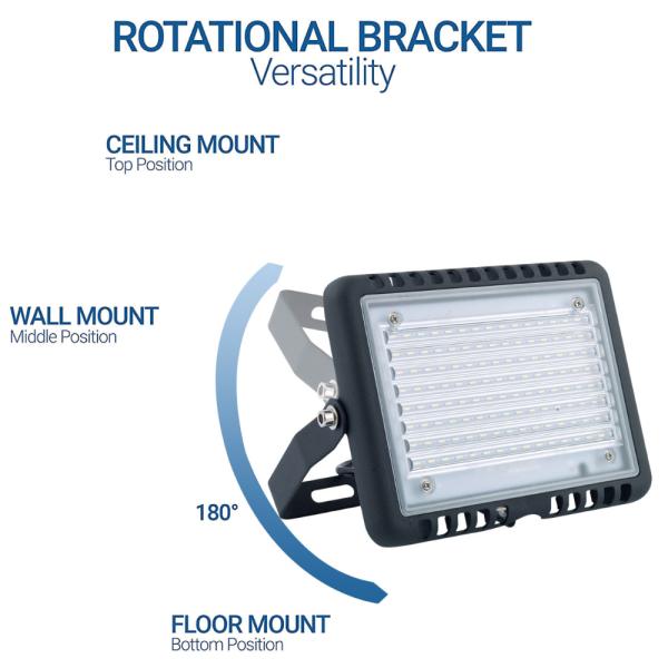 70w Wall Mount Outdoor LED Flood Light SMD5730 4KV Surge Protection