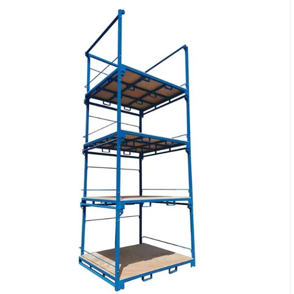 Heavy Duty Steel Wire Mesh Nestainer Storage Racks 1000kg Loading Capacity 4 Level Stackable