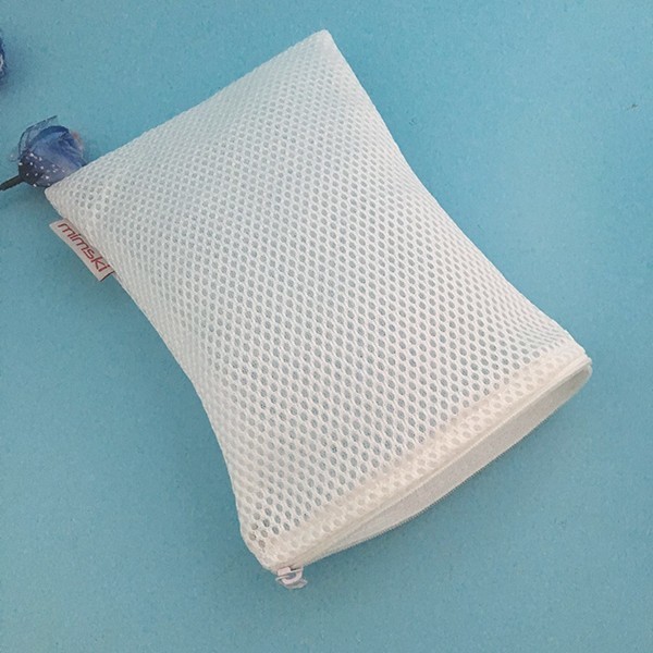 Care Wash Mesh Laundry Bag For Clothes / Bra / Lingerie Zippered Multi Color