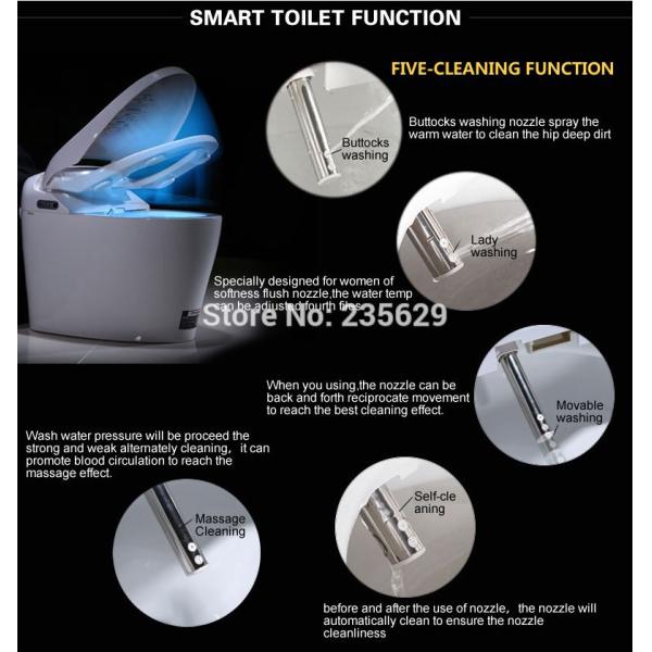 2016 Hot sale factory price Automatic water flushing siphonic smart toilet