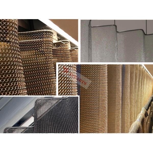 7mm Welded Ring Metal Mesh Curtains Room Divider Stainless Steel