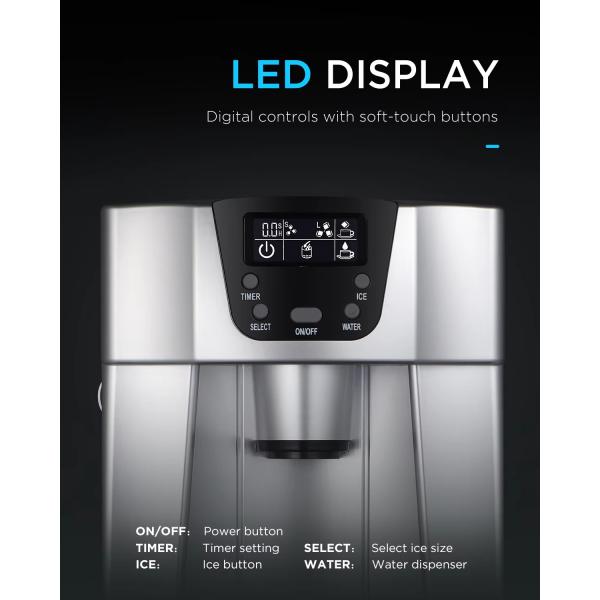 20kg Bullet Ice Block Making Small Home Commercial Ice Maker Machine for Business Automatic input water type Hand watering