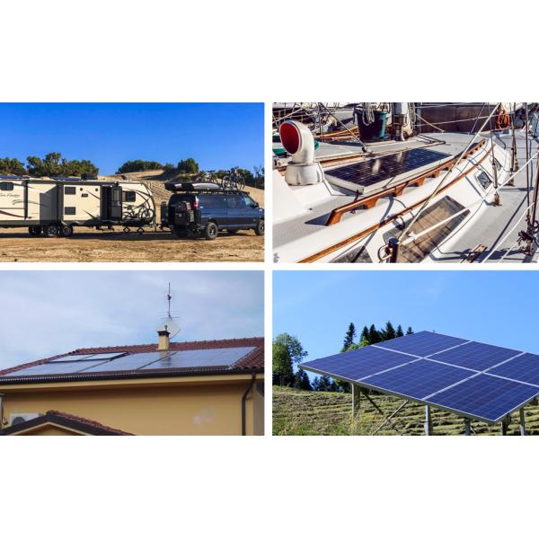 200 Watt 24V Rigid Solar Panel Monocrystalline Module Off Grid System