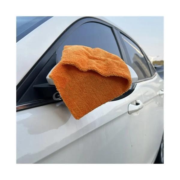 40x40cm 500gsm Microfiber Car Drying Towel Edgeless Coral Fleece