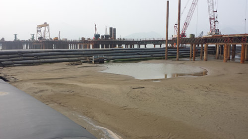 High strength Geotextile Tubes Convenient For Protective Structure