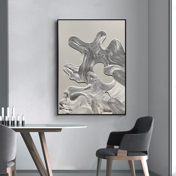 Hand Painted Oil Painting Abstract Texture Mural Canvas Wall Art with Customized Size