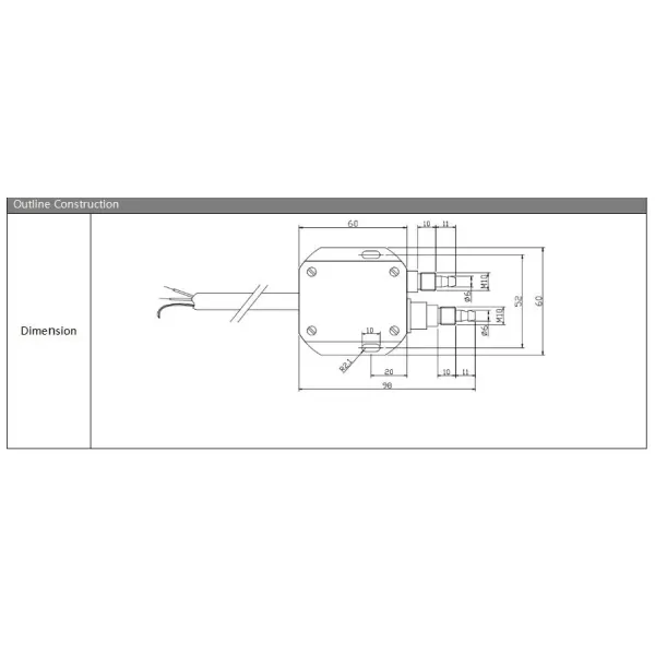 HT Silicon Pressure Sensor 4-20mA Micro Differential Pressure Sensor Transmitter