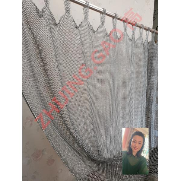 Stainless Steel Ready To Hang Chainmail Curtain 0.8x7mm For Architecture Decoration