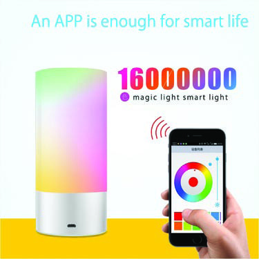 Rechargeable portable USB Charging varied functions colorful led one--touch magic smart light