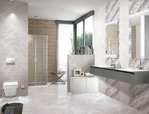 Buy cheap 0.1 W.A Contemporary Residential Building , 9mm Bathroom Ceramic Wall Tiles 30x60cm product