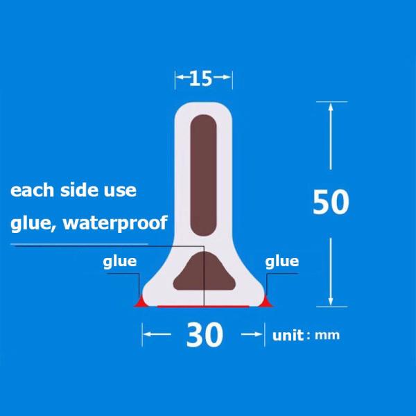 Cutting Bathroom Silicone Water Dam Barrier Water Stopper EPDM PVC TPV TPE Sealing Strip