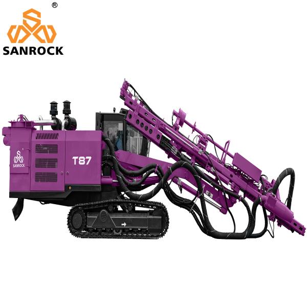 Crawler Top Hammer Drill Rig Hydraulic DTH Drilling Rig With Automatic Rod Changing System