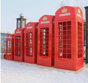 China Steel Structure Public Antique Green Phone Booths on sale
