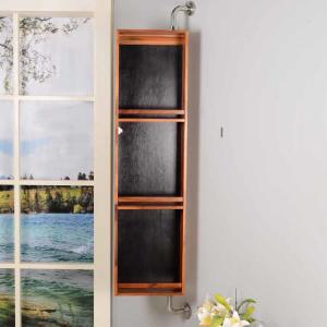Buy cheap Wall Mounted Rotatable 3mm Mirror Pine Wooden Bathroom Storage product