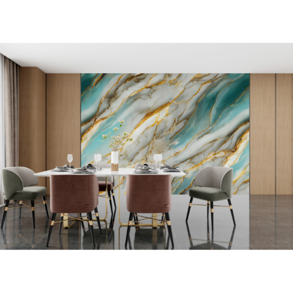 Custom Size UV Marble Sheet Luxury Clear Marble Texture Wall Panel for TV Backgrounds