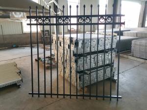 China 1.1m Tall Tubular Steel Fence Panels Black Powder Coated Galvanized on sale