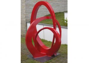 Buy cheap Public Park Stainless Steel Sculpture Red Painted Abstract Metal Sculpture product