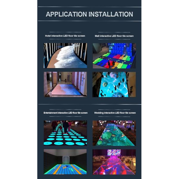 Indoor LED Floor Display Immersive LED Round Dance Interactive Video Floor Tile LED Screen
