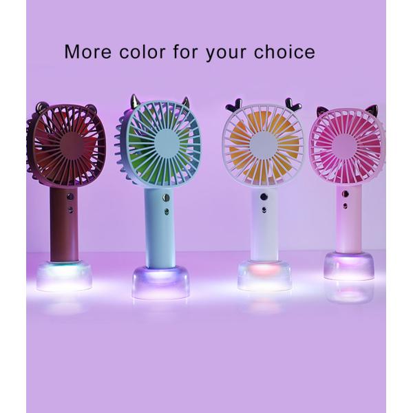 Rechargeable Portable Battery Powered Fan , Battery Operated Table Fan With Led Light