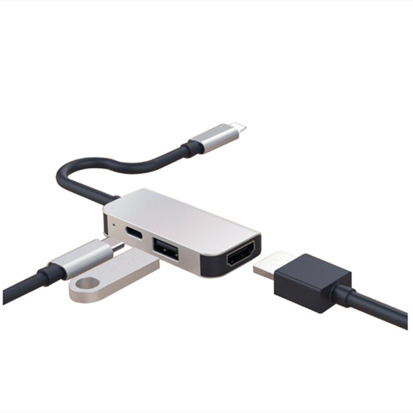 3 In 1 USB Type C Hub Type Multiport Docking Station