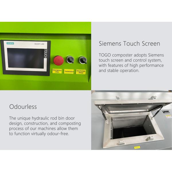 60Hz Kitchen Waste Composting Machine Automatic Food Waste Decomposer Recycling