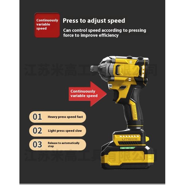 Cordless Impact Wrench Set - Multifunctional Power Tool Kit with Toolbox for Home Repair