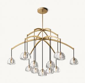 Buy cheap Polished Brass Crystal Contemporary Ceiling Chandeliers Hardwired product
