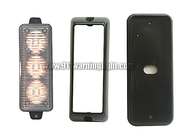 (VS-738) LED Grill light, 3pcs X 1W LEDs, 12VDC, Waterproof, 18 flash patterns