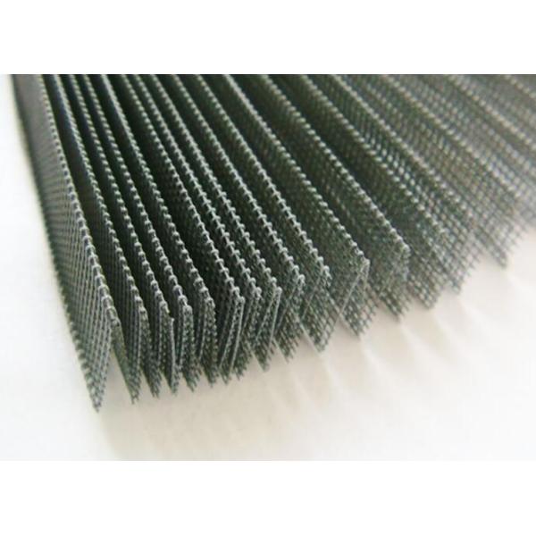 Grey Color Plisse Insect Screen With Good Air Ventilation Rust / Fire Resistant