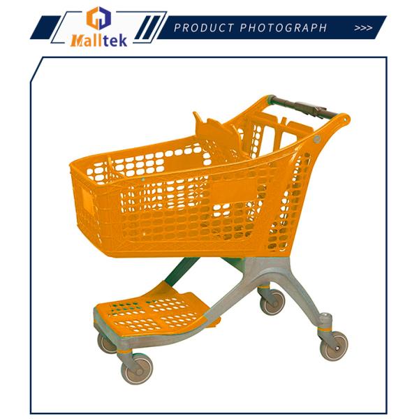 100L TPR Wheels Retail Shopping Trolleys With Seat