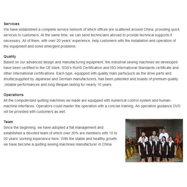 64 Inches Cam Model Industrial Quilting Machines for Making Winter Garments