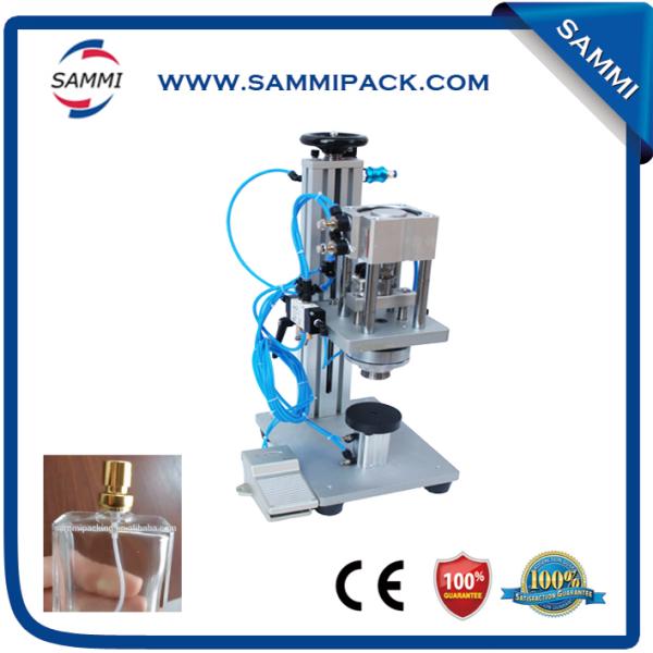 Professional Compact Tabletop Perfume Crimping Machine Pneumatic Semi-Automatic 13mm-20mm Small Bottle Capping Spray Nozzle